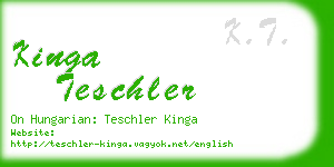 kinga teschler business card